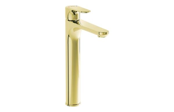 VitrA Root Round Tall Basin Mixer - Soft Gold
